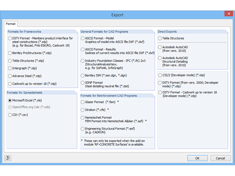 Eksport do programu Microsoft Excel