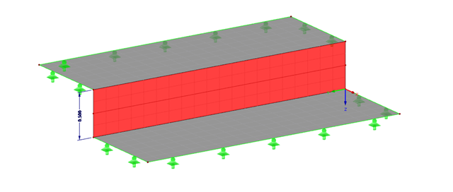 Model powierzchniowy płyty dwupoziomowej