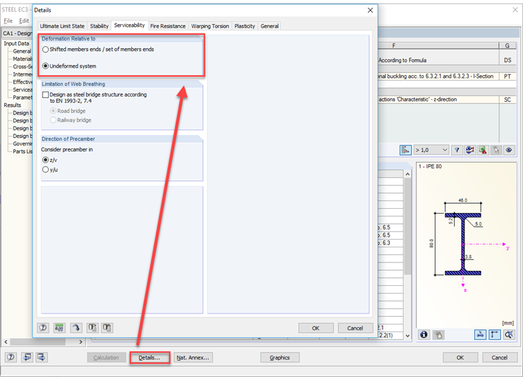 Opcja "Odkształcenie względem"