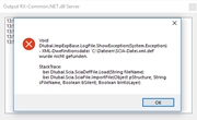 error message