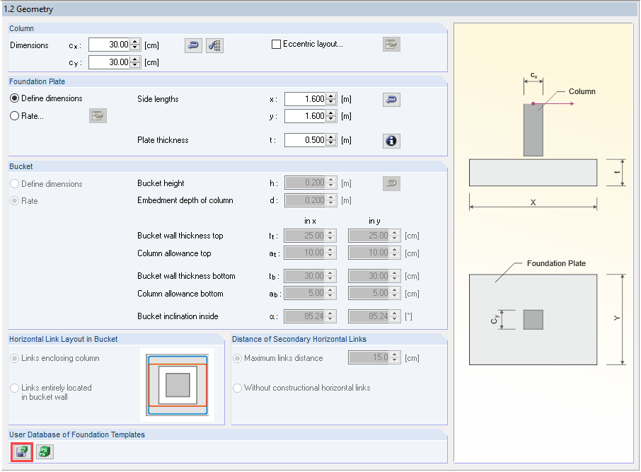 Wymiary są określone i mogą być zapisane w bibliotece