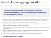 Warunki wersji studenckiej