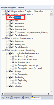 Wymagane zbrojenie z każdej strony