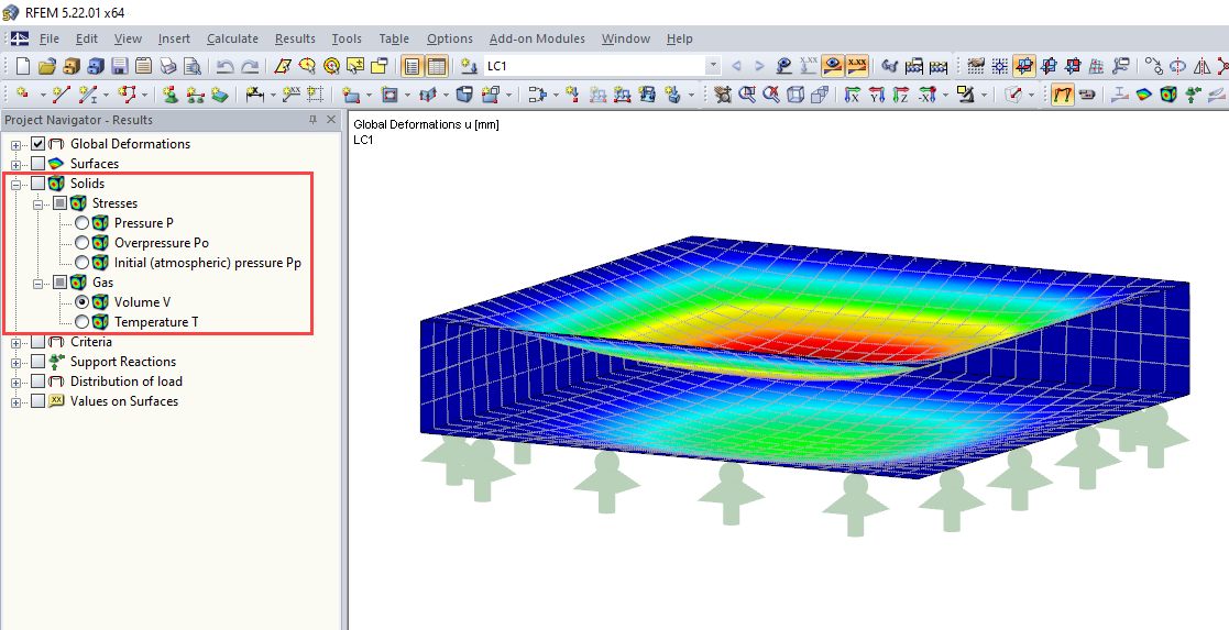 Widok od wewnątrz zdeformowanego obiektu