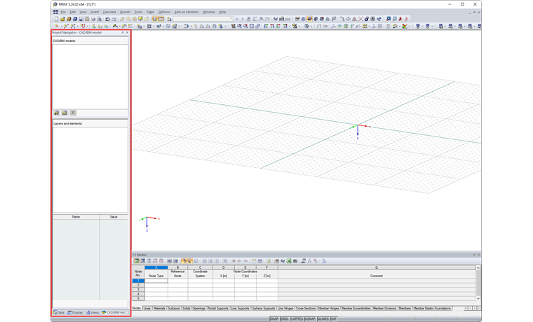 Nowa zakładka Model CAD/BIM w Nawigatorze projektu