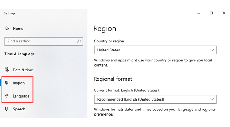 Dostosowywanie regionu