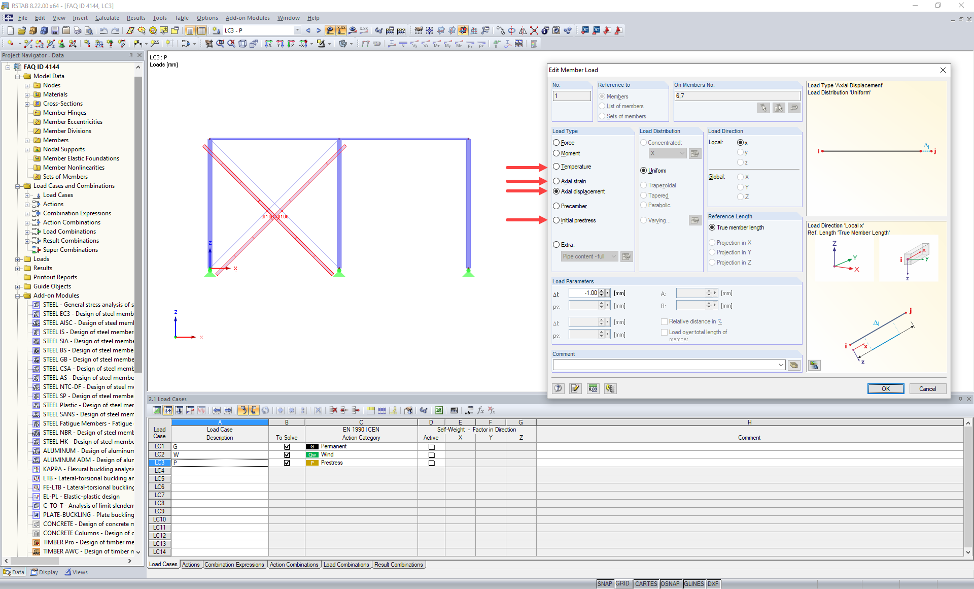 opcje naprężeń wstępnych