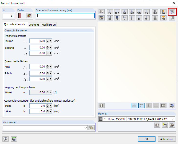 Import przekroju z programu SHAPE-THIN