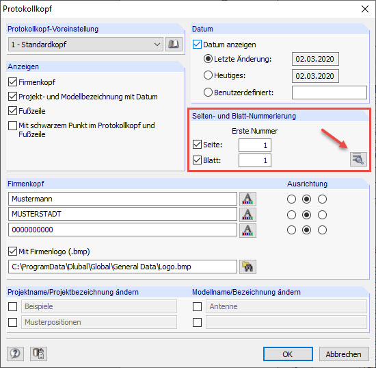 Numerowanie stron i arkuszy