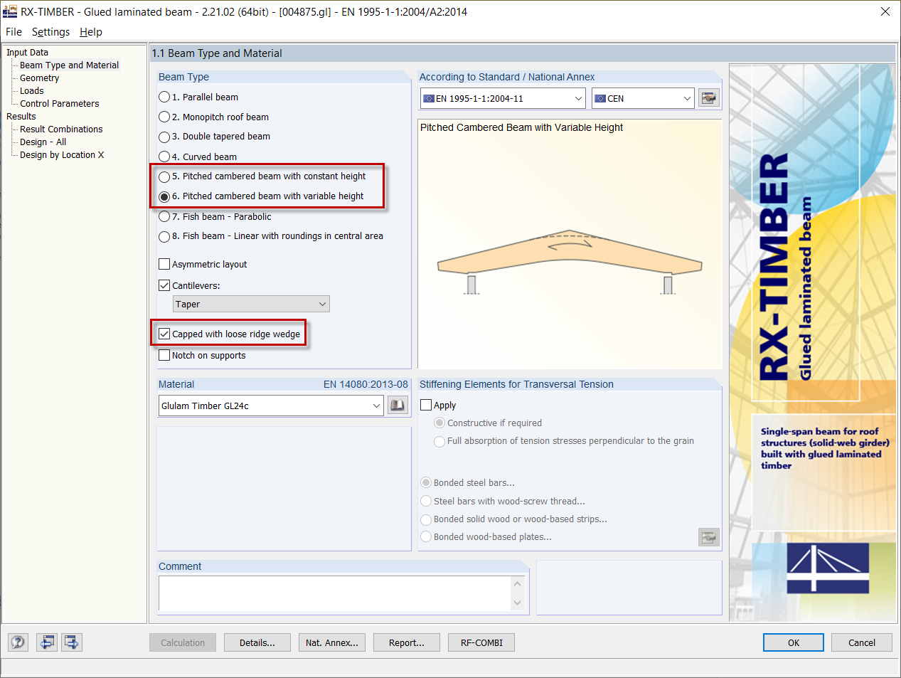 Aktywacja luźnego klina kalenicy