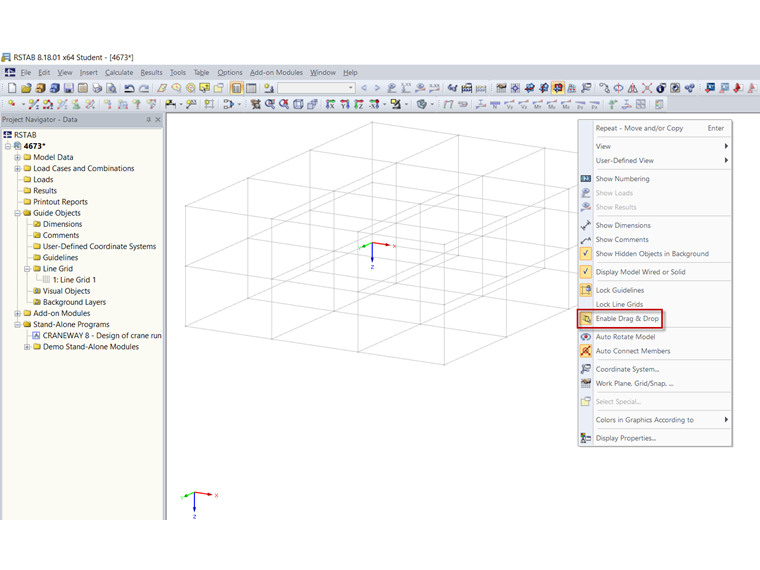Aktywacja opcji "Przeciągnij i upuść"