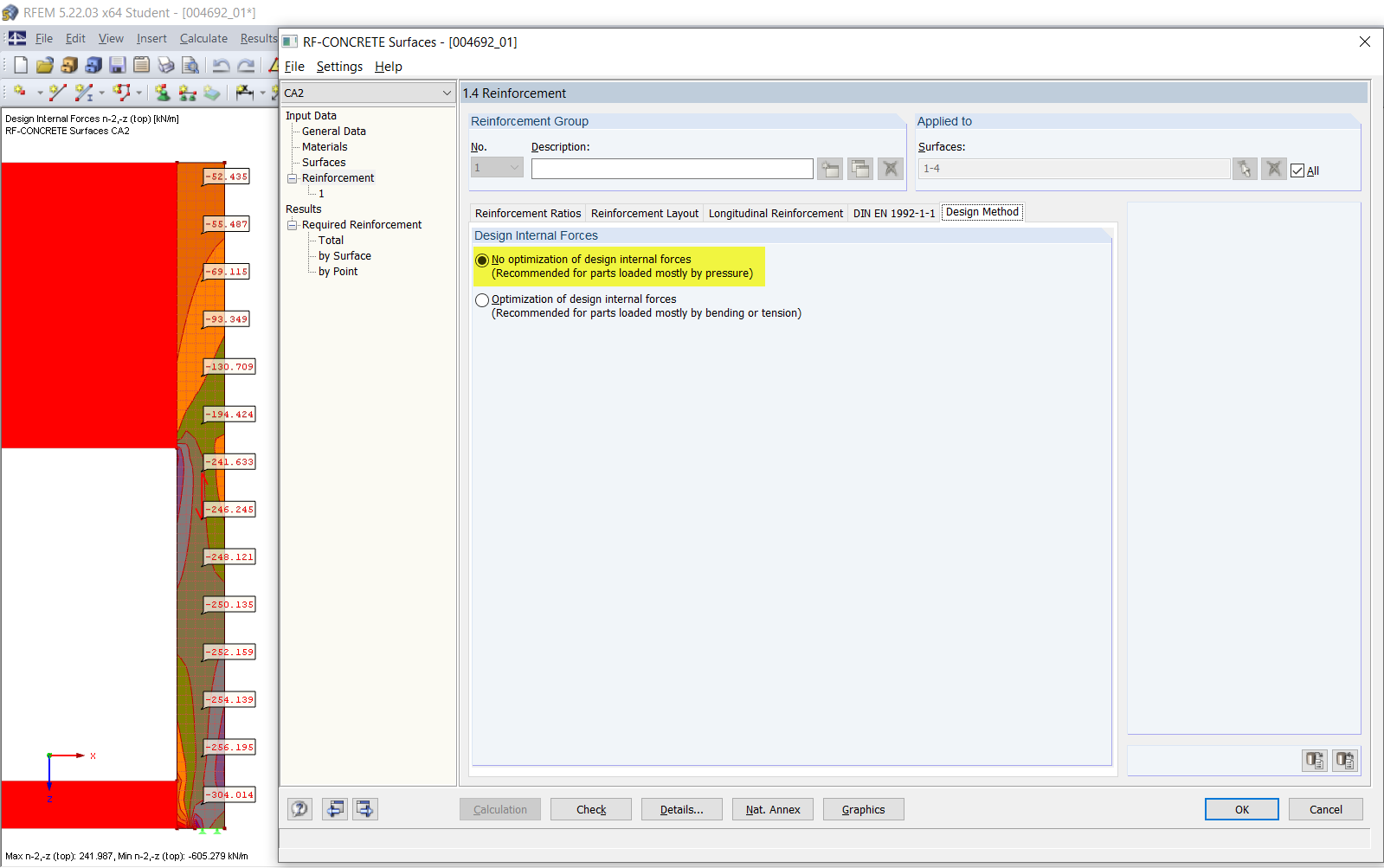 Wybór w celu optymalizacji sił wewnętrznych