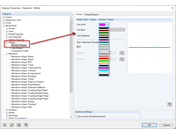 Właściwości wyświetlania dla przegubów prętowych