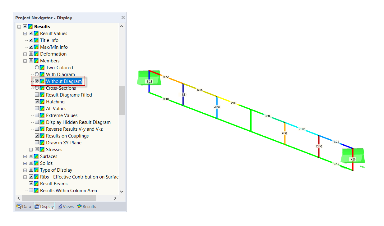Wyświetlić "Kolorowe bez wykresu"