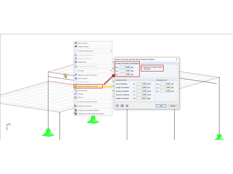 Środek ciężkości i informacje