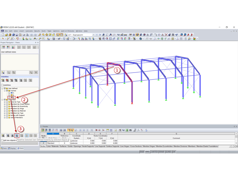 Przedefiniować wybrany tryb wyświetlenia przed wybór obiektów