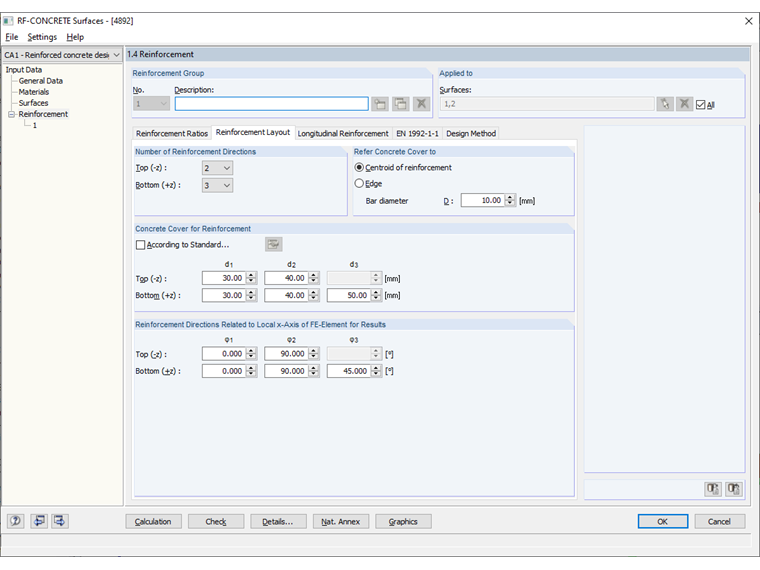 Wprowadzanie warstw zbrojenia