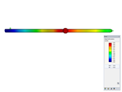 Łącznik ramy sferycznej, widok w kierunku osi Z, odkształcenie