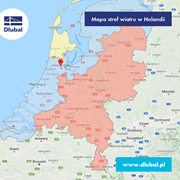 Mapa stref wiatrowych w Holandii