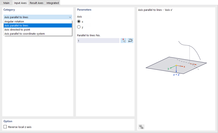 Definiowanie orientacji osi wejściowych