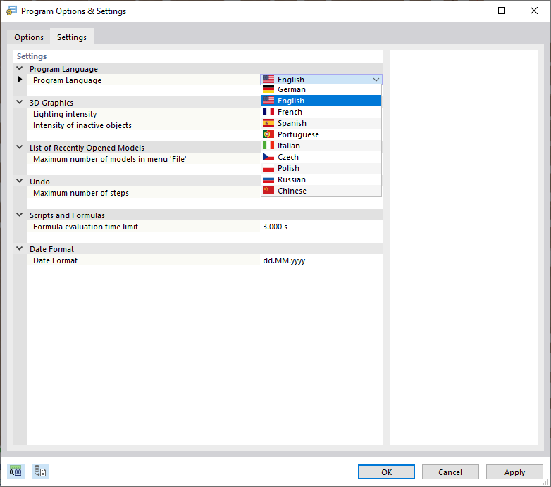 Funkcja 002053 | Obsługa programu w wielu językach