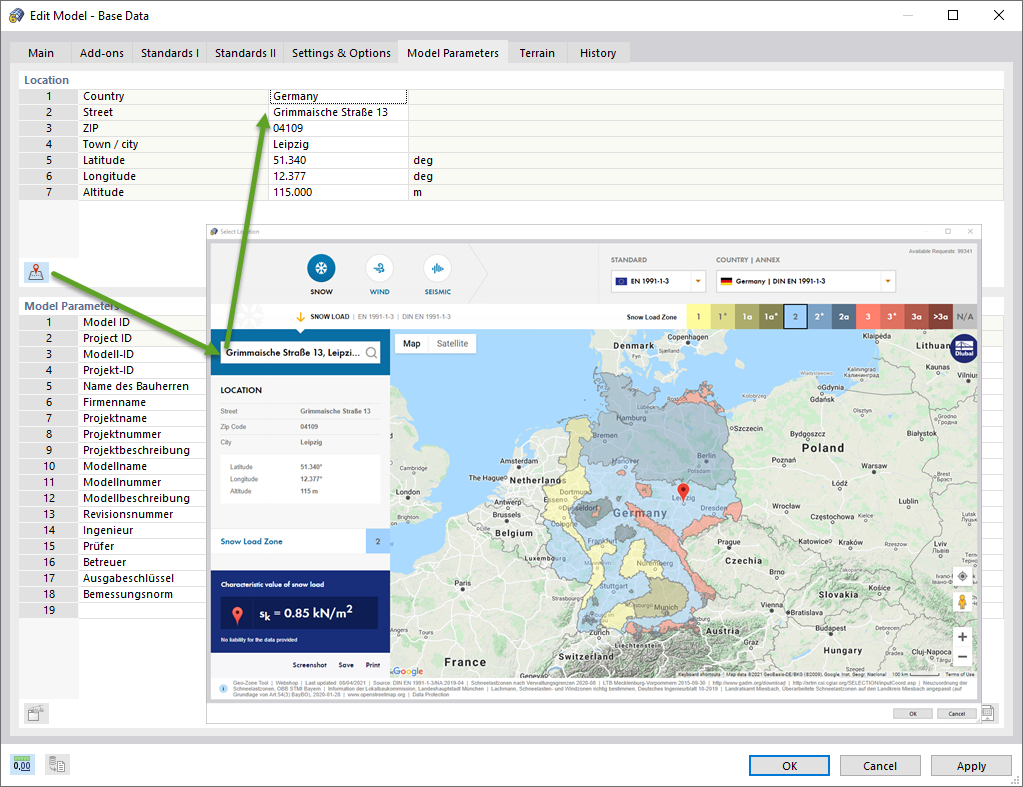 Automatyczne przejęcie placu budowy w celu określenia obciążenia