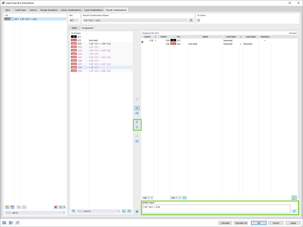 Kombinacje wyników z wykorzystaniem wyrażeń w nawiasach