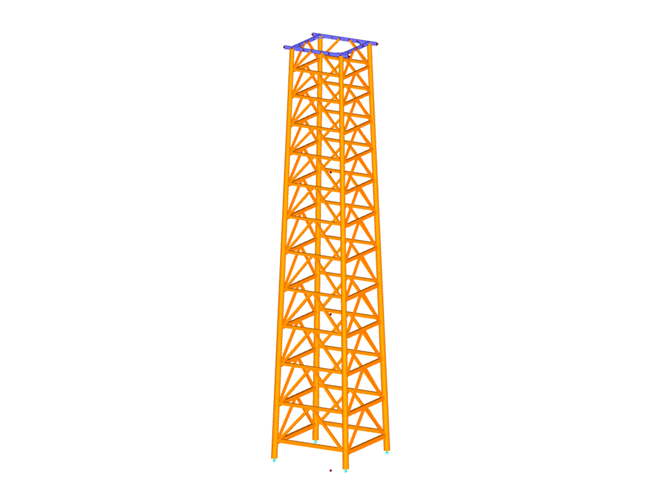 Model wieży w RFEM (© ingwh)
