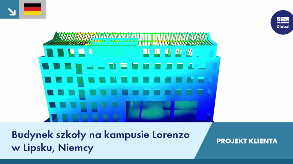 Nowoczesny budynek szkoły na kampusie Lorenzo w Lipsku, łączący innowacyjną architekturę.