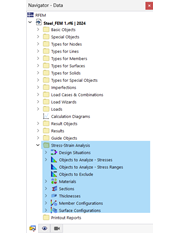 Kategoria „Obliczanie naprężenie-odkształcenie” w Nawigatorze danych