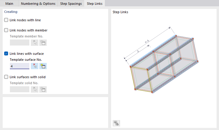 Tworzenie powierzchni między oryginałem a kopiami