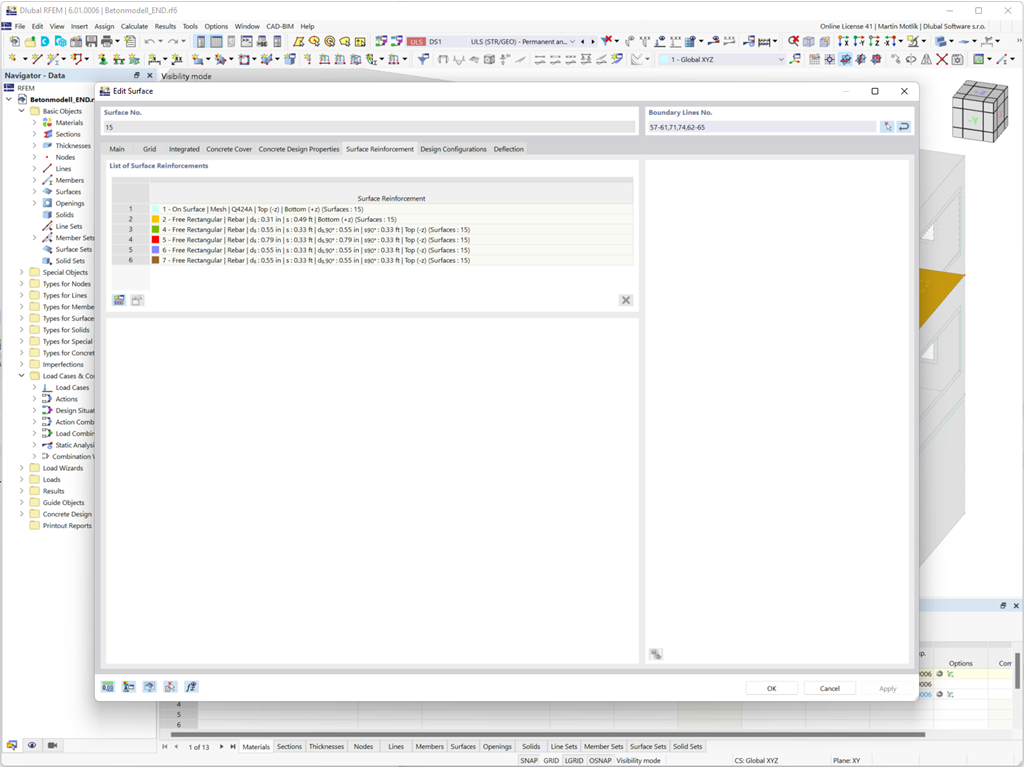 Specyfikacja zbrojenia powierzchniowego