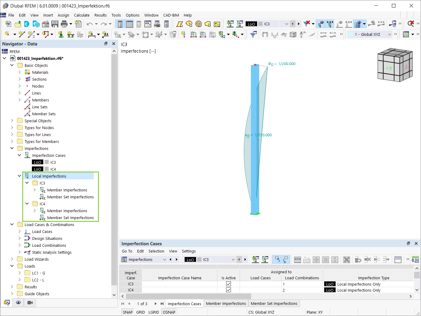 Imperfekcje prętowe jako imperfekcje lokalne