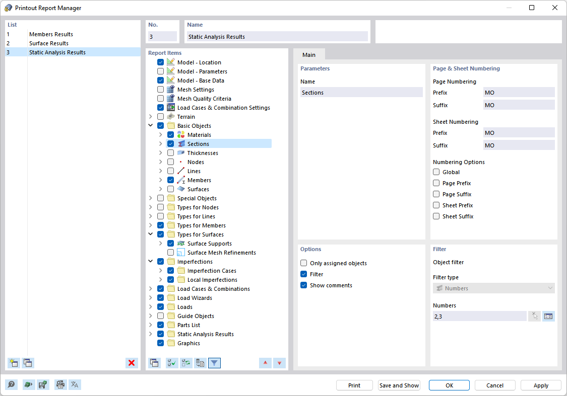 Okno dialogowe 'Menedżer protokołu wydruku'
