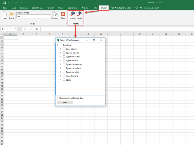 FAQ 005188 | Czy import z Microsoft Excel jest nadal dostępny w programach RFEM 6 i RSTAB 9?
