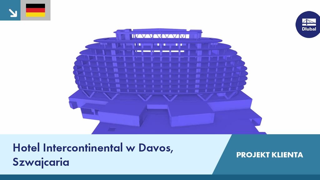 Nowoczesna architektura hotelu Intercontinental w Davos, Szwajcaria, w świetle dziennym