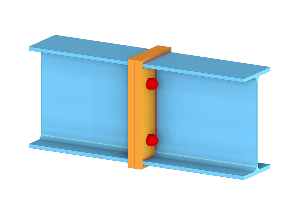 Połączenie stalowe 2 prętów