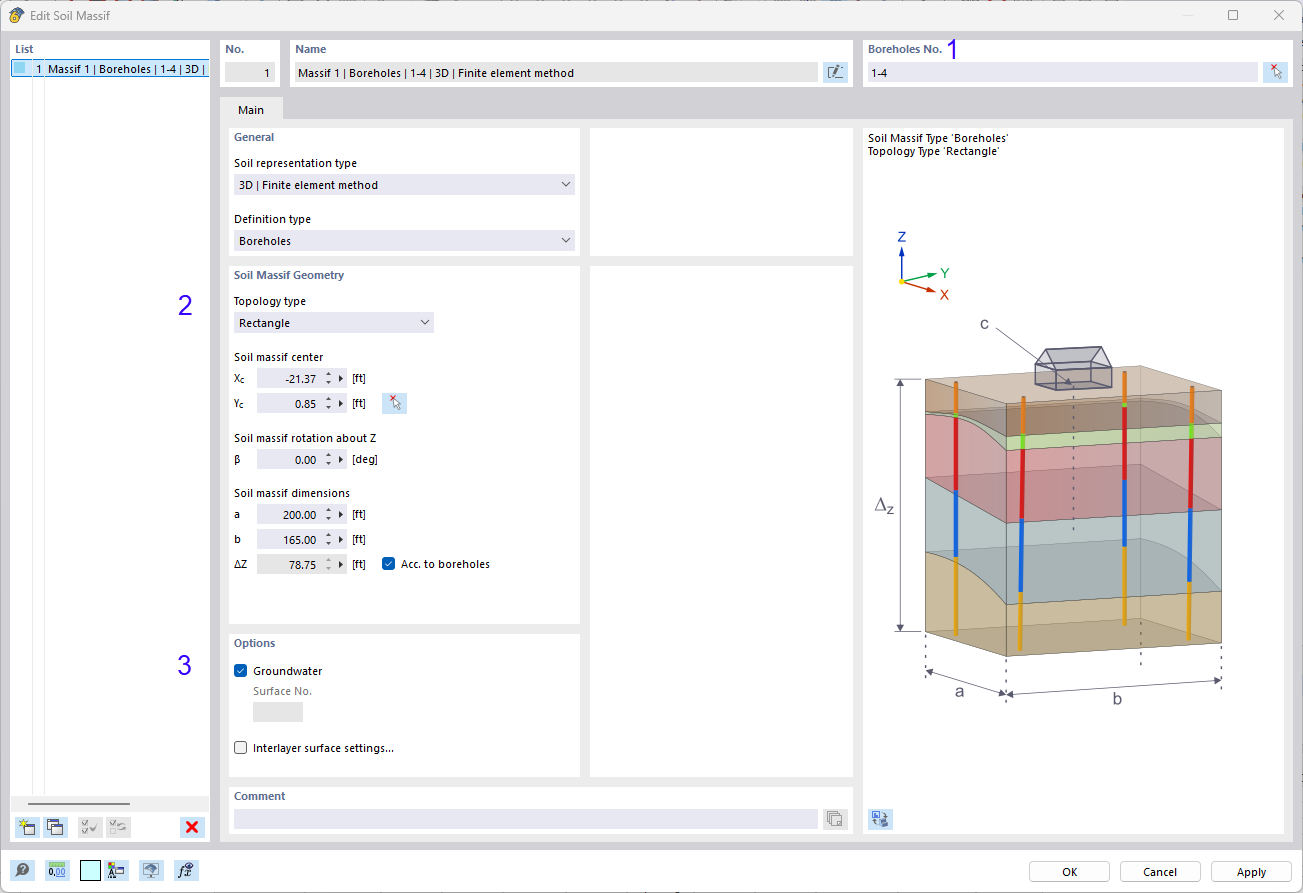 Typ bryły gruntowej | Profile odwiertu