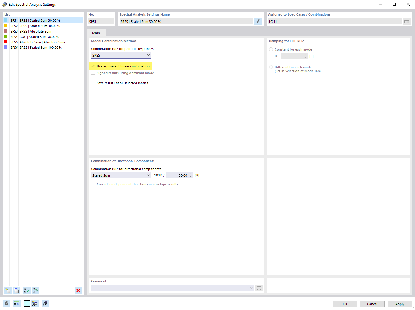 Zastępcza kombinacja liniowa (SRSS)