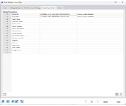Okno dialogowe "Nowy model - informacje podstawowe", zakładka "Parametry modelu"