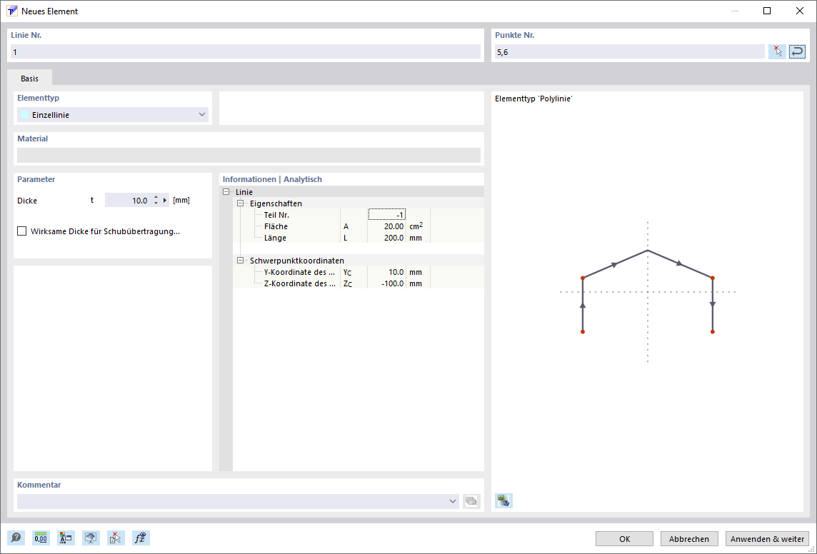 Okno dialogowe "Nowy element"