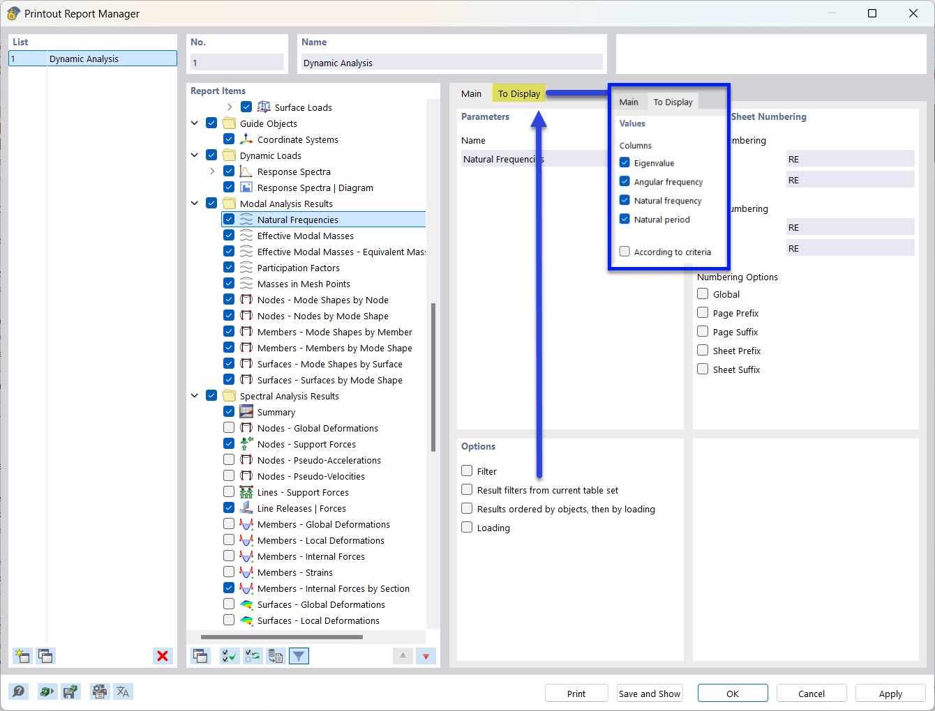 Stosowanie filtru wyników w protokole obliczeń