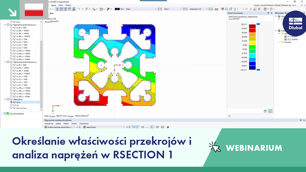 Analiza przekrojów i naprężeń w RSECTION 1