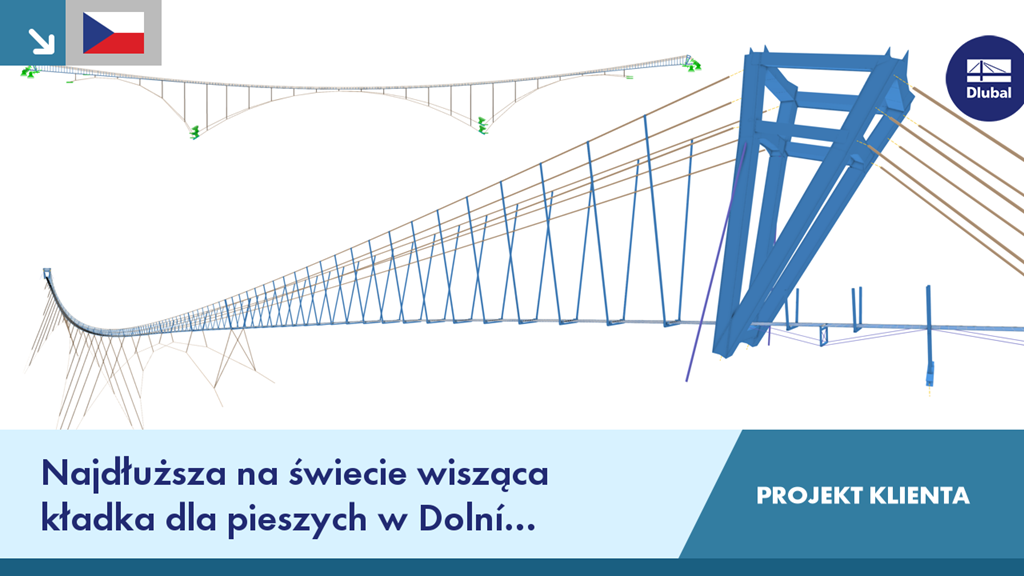 Najdłuższy na świecie most wiszący bez podpór łączący góry w Dolnej Morawie.