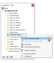 Nawigator - Dane: Etapy budowy