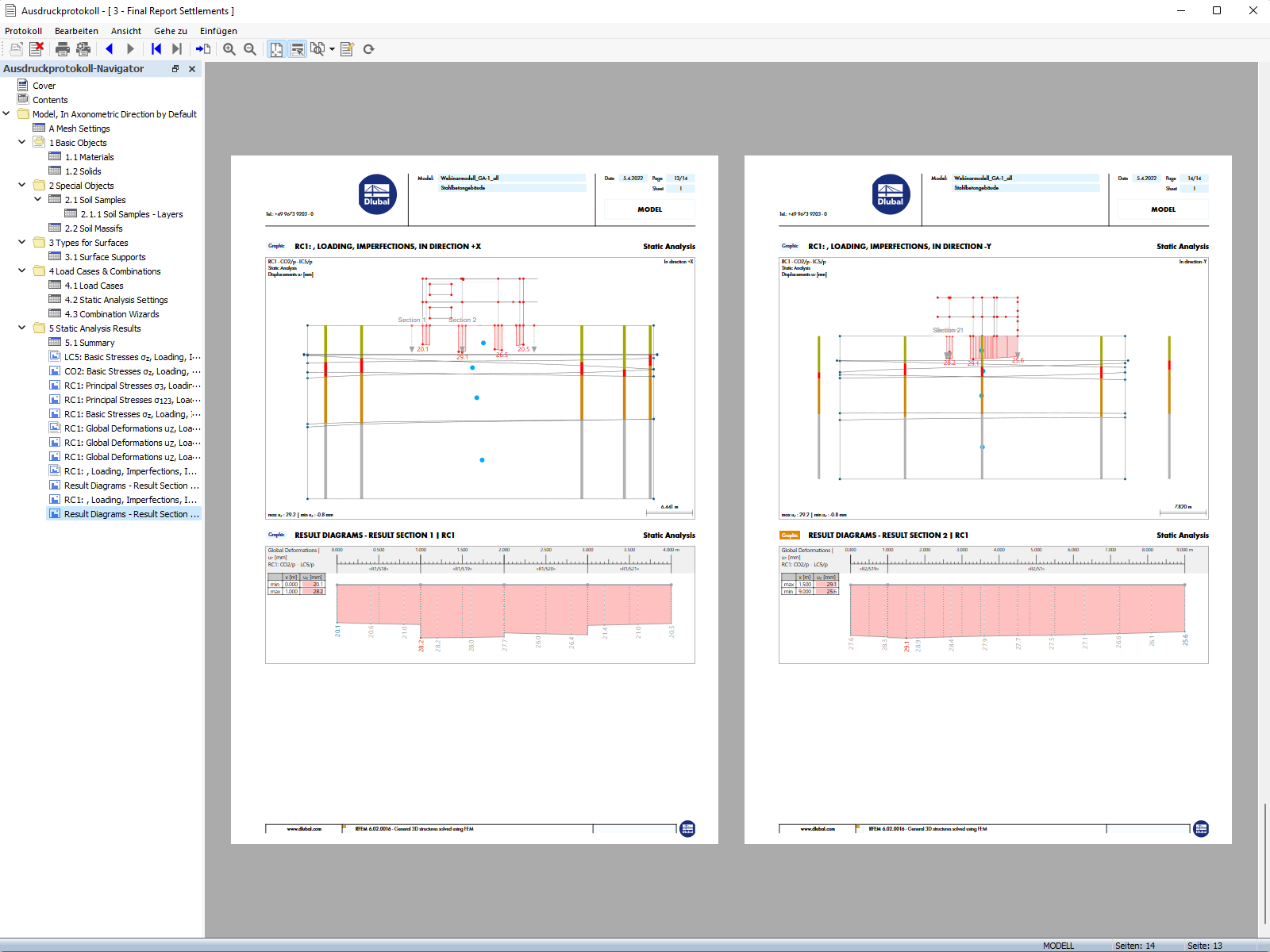 Protokół wydruku z grafiką wykresu wyników
