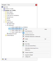 Indywidualne włączanie i wyłączanie wymiarów