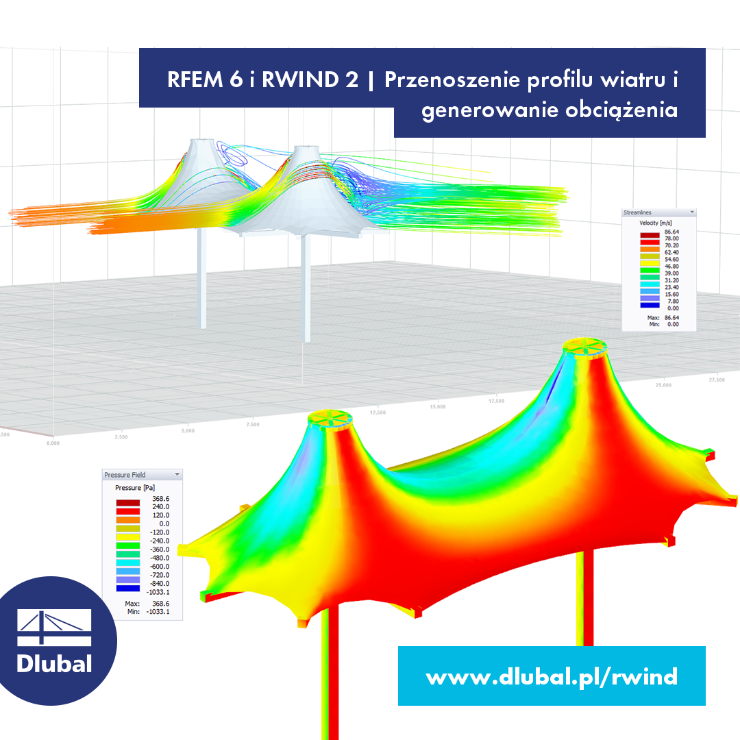 RFEM 6 i RWIND 2 | Przenoszenie profilu wiatru i generowanie obciążenia