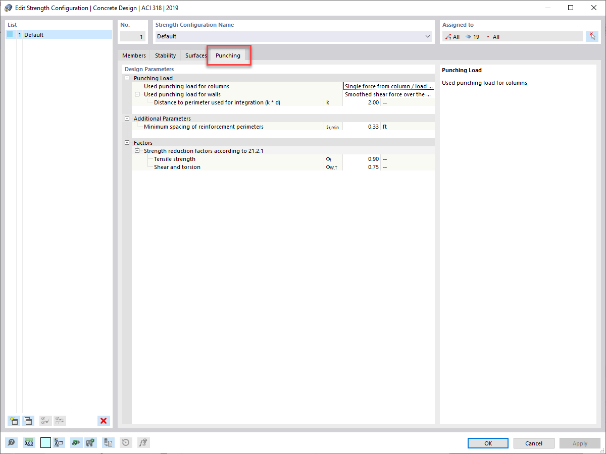 Element 002469 | Obliczanie wytrzymałości na przebicie w płytach żelbetowych