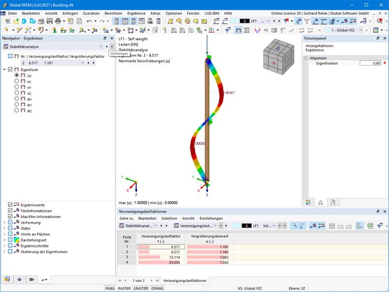 FAQ 005308 | Jak utworzyć imperfekcję na podstawie postaci drgań w programie RFEM 6?